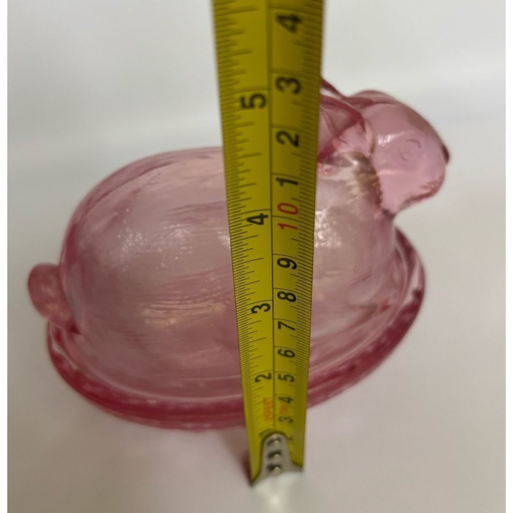 Vintage Pink Glass Candy Dish with Lid - Picture 5 of 7